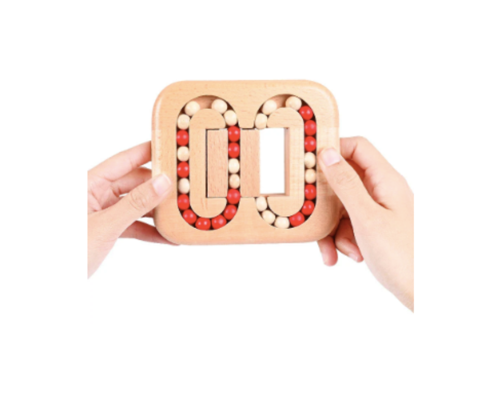 Wooden Rotating Magic Bean Puzzle